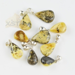 Baltic amber pendant natural mix color  Baltic amber pendant natural mix color